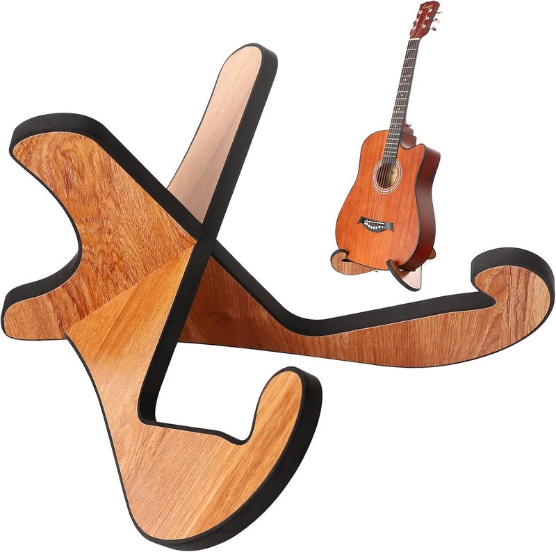 LBEC Wooden Guitar Stand, Detachable Non-Slip Wood Guitar Stand Holder Floor for Acoustic Electric Classical Bass Guitars - Image 1